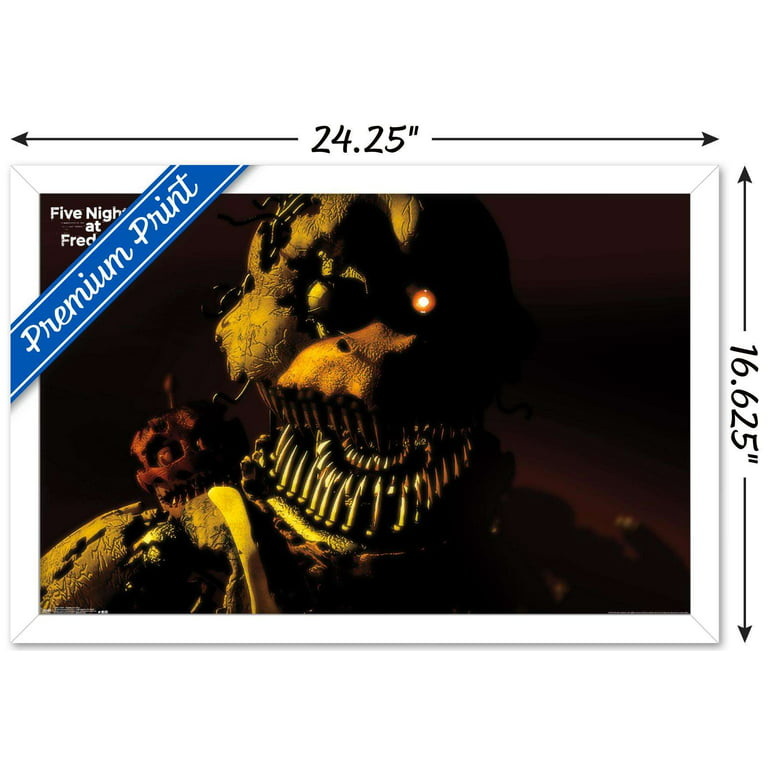 Five Nights at Freddy's - Nightmare Chica Wall Poster, 14.725 x 22.375,  Framed 