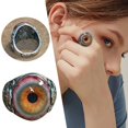 thumbnail image 2 of (Lot de 2) Anneau d'Oeil Gothique d'Halloween Unique Déclaration Bijou Design de Rideau Accessoire de Mode Unisexe pour Femmes Hommes, 2 of 6