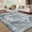Blue, variant on Hasoo 9' x 12' Area Rug for Living Room Bedroom Boho Rug Distressed Vintage Oriental Floral Rug Washable Low Pile Indoor Floor Carpet, Blue