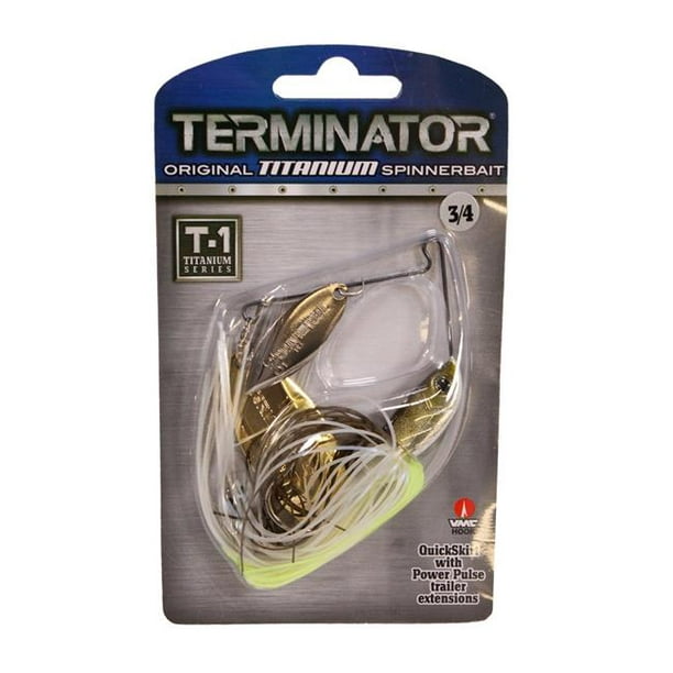 Terminator T34WW79NG 0.75 oz T1 Hot Olive Spinnerbait Fishing Lure 