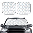 thumbnail image 2 of Honeii Playful Polar Bear Pals Print Foldable Car Sun Shade for Windshield, 2-Piece UV Protection Shade, Protects Car Interior, Ideal for Cars, Trucks, SUVs-Small, 2 of 6