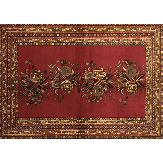 Ahgly Company Indoor Rectangle Persian Brown Traditional Area Rugs, 2' x 5'