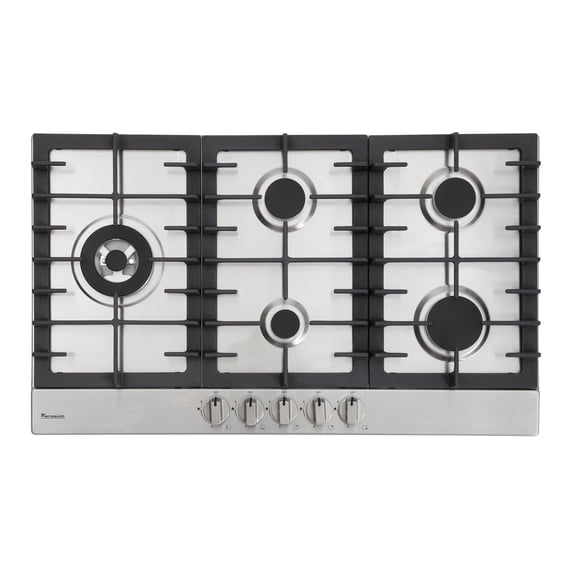Rangaire RCG341S 34" Gas Cooktop - Stainless Steel, Sealed Burners, Cast Iron Grates, Die Cast Metal Burner Controls