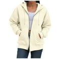 thumbnail image 2 of UngA Windbreaker Jacket Women Women's Lightweight Hooded Raincoat Waterproof Packable Active Outdoor Rain Jacket Beige,L, 2 of 2