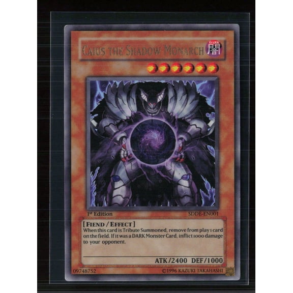 2008 Yu-Gi-Oh! The Emperor of Darkness Structure Deck Caius the Shadow Monarch 1st Edition Trading Card