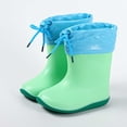 thumbnail image 4 of Yuncity Boys Girls Rain Boots Toddlers Comfortable Outdoor Play Shoes Lightweight Durable Everyday Wear Boots Footwear Green 2.5-3 Years, 4 of 5