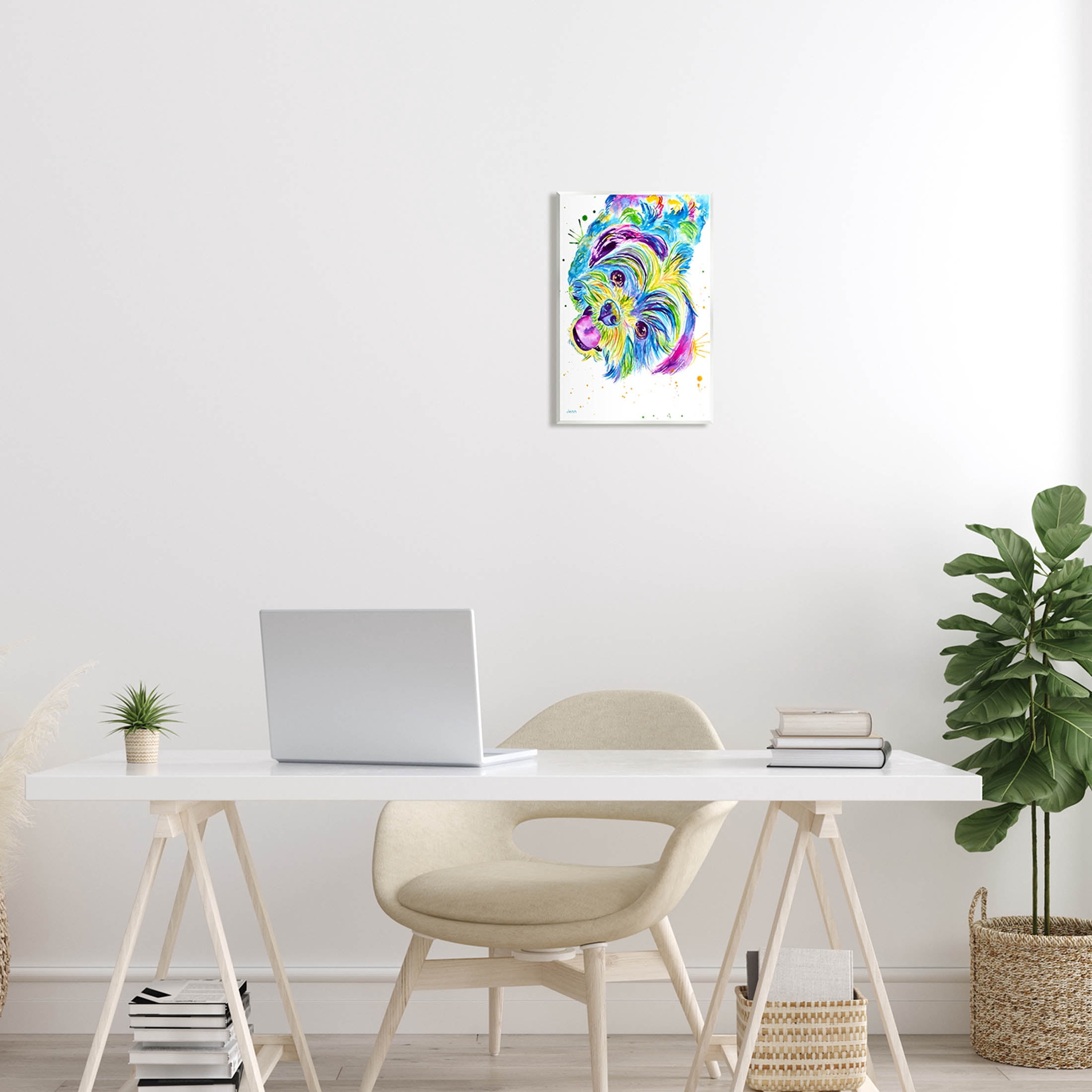 Fun Vivid Shih Tzu Puppy Animals & Insects Graphic Art Unframed Art Print Wall Art