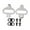 Silver, variant on Lipstore 2Pcs Mountain Bicycle Pedal Cleats Bicycle Cleat Set Bike Cleats for SPD Outdoor Black