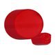 thumbnail image 3 of 10 piezas Abanico plegable de poliéster de mano plegable diámetro 25 cm con bolsa de vuelo Rojo, 3 of 9