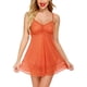 thumbnail image 3 of Encaje Babydoll Lencería Sexy Mini Chemise Malla Boda Camisón Camisón de novia Fokelyi WRMH-1294-19, 3 of 6