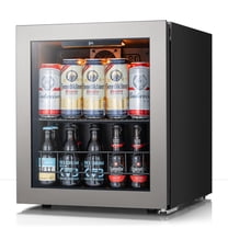 Ca'Lefort Beverage Refrigerator Cooler, 65 Can Freestanding Beverage Fridge，Mini fridge with Glass Door