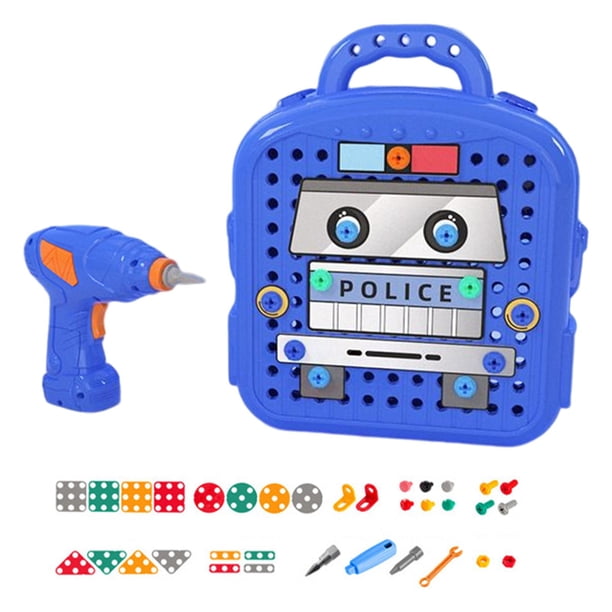 Creative Drill Set with Drill Screw Tool for Ages 3-10 Years Old Kids Gifts Blue Style A perfke Rompecabezas de tornillo de perforación
