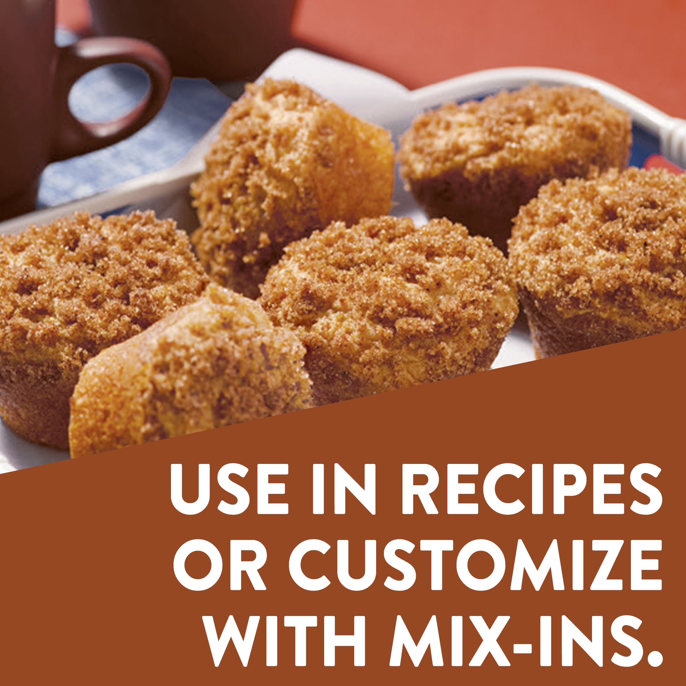 (6 pack) Krusteaz Cinnamon Swirl Crumb Cake and Muffin Mix, 21 oz Box