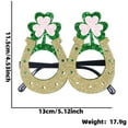 thumbnail image 4 of KKBOTIVE St. Patrick's Day Party Glasses Novelty Shamrock Eyewear for Festive Prom Celebration, Light Yellow One Size, 4 of 5