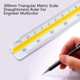 thumbnail image 4 of Gieenan Triangular Ruler Architectural Ruler 12" Drafting Ruler for Draftsmen Engineer, 4 of 9