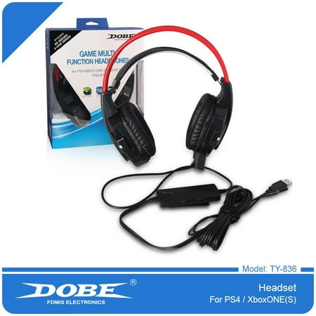 PS4 Gaming Headset Game Stereo Sound Video Gamer Wired Headphones for Xbox One, PS4, PC, Laptop and Mobile Device 3.5mm Connection