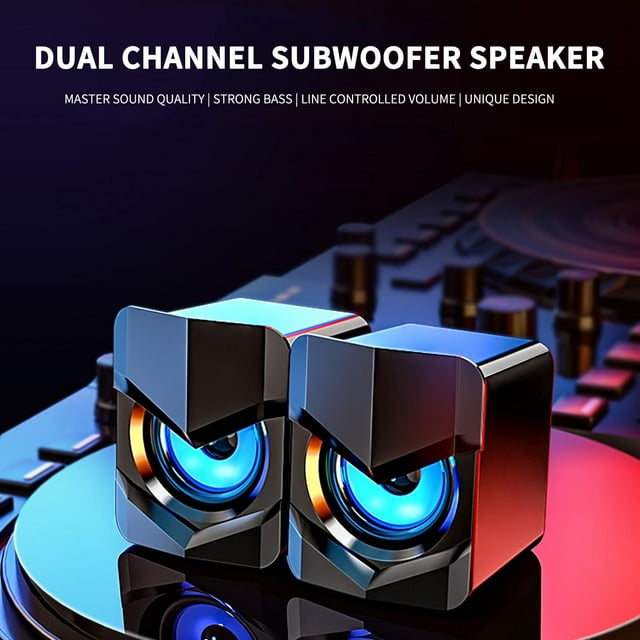 EGNMCR Sound Machine Laptop, Small Speaker, Desktop, USB Multimedia, Small Speaker, Office Fan, Overweight Subwoofer sound sound
