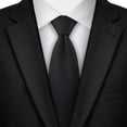 thumbnail image 3 of Jacob Alexander Men's Pre-Tied Ready Made Solid Color Clip-On Neck Tie - Black, 3 of 8