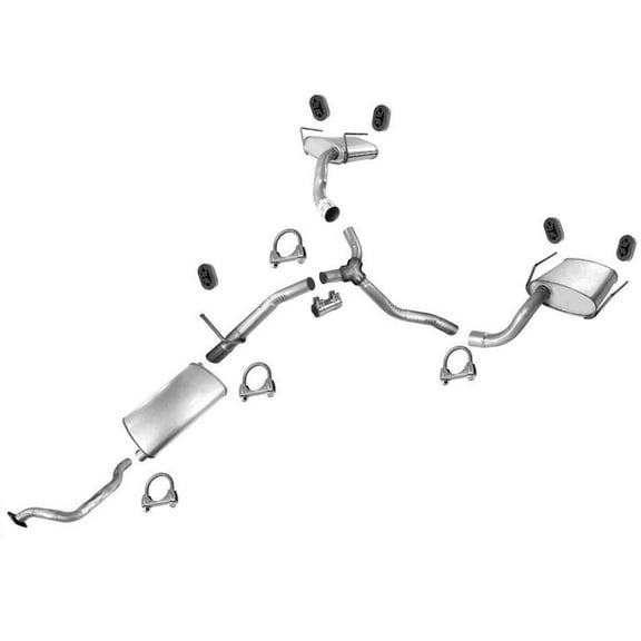 Exhaust System Fits GMC Acadia & Fits Buick Enclave 2009-2017 3.6L No Chrome Tip