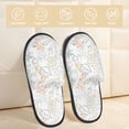 thumbnail image 2 of Balery Sea Animals Pantuflas de Casa de Felpa Silenciosas con Diseño Estampado, Zapatillas Cómodas Antideslizantes de Algodón para Interior-Large, 2 of 8