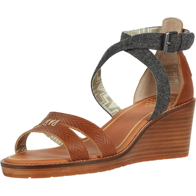 Pendleton Womens Baylands Wedge Sandals, Brown, 9 B(M) US