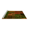 thumbnail image 2 of Ahgly Company Machine Washable Indoor Rectangle Oriental Yellow Modern Area Rugs, 8' x 10', 2 of 4