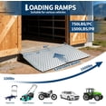 thumbnail image 2 of 29 In x24 In Heavy Duty Shed Ramp 750LB Capacity Steel Anti-Slip Punch Plate Ramp for ATV Lawn Mower Motorcycle Garage Use, 2 of 7