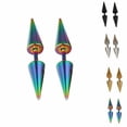 thumbnail image 1 of 1Pc Men Boys Titanium Steel Spike Rivets Earring Titanium Steel Stud Earring Punk Rock Piercing Stud Steel Rivets Earring, 1 of 1