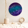 thumbnail image 5 of Daiia Purple and Green Glitter Printed Pattern Ceramic Plate Dinner Plates Bone China Decorative Plates with Display Stand Art Ceramic Ornaments for Wall Hanging Decoration-8in, 5 of 6