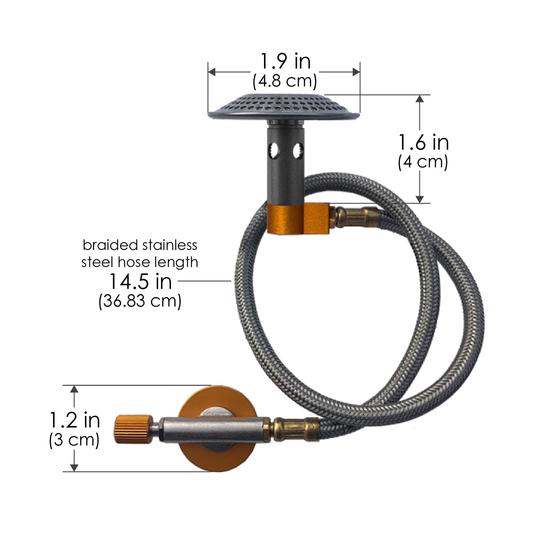nCamp 2 piece Camping Stove and Gas Adapter Hose Bundle