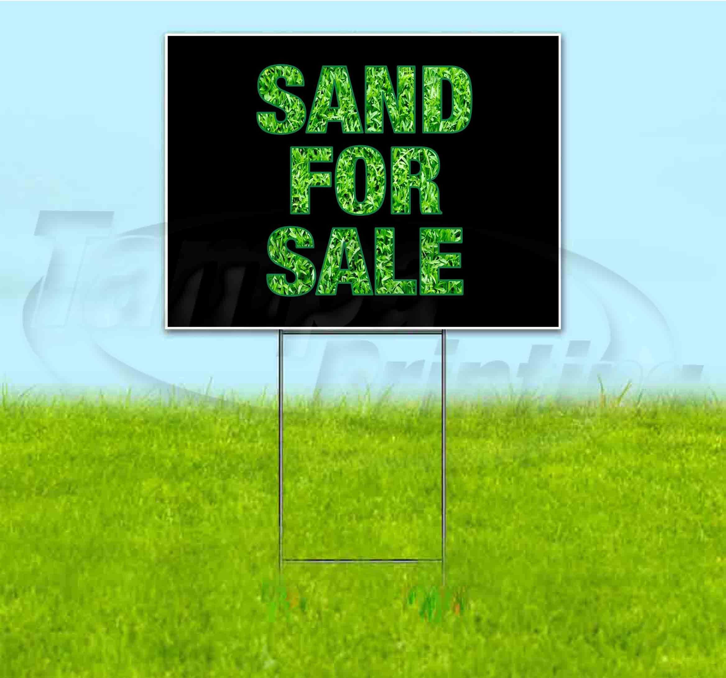 Sand For Sale (18" x 24") Yard Sign, Includes Metal Step Stake