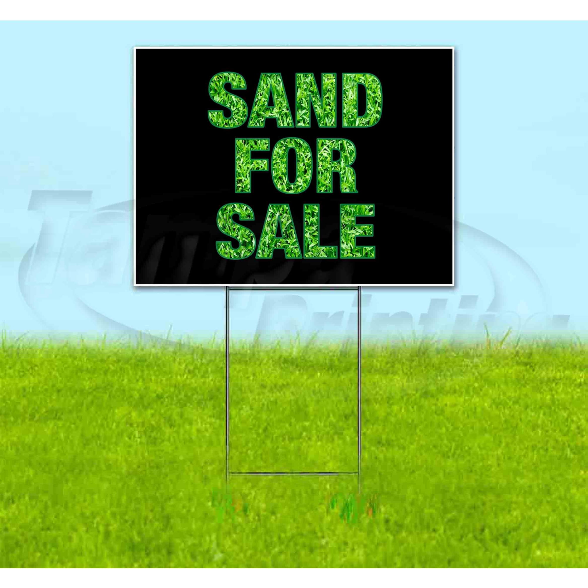 Sand For Sale (18 x 24 ) Yard Sign Includes Metal Step Stake