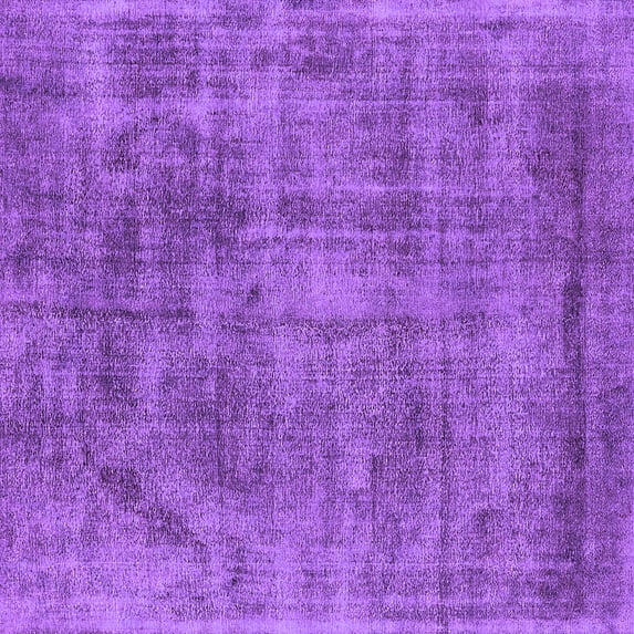 Ahgly Company Indoor Square Oriental Purple Industrial Area Rugs, 4' Square