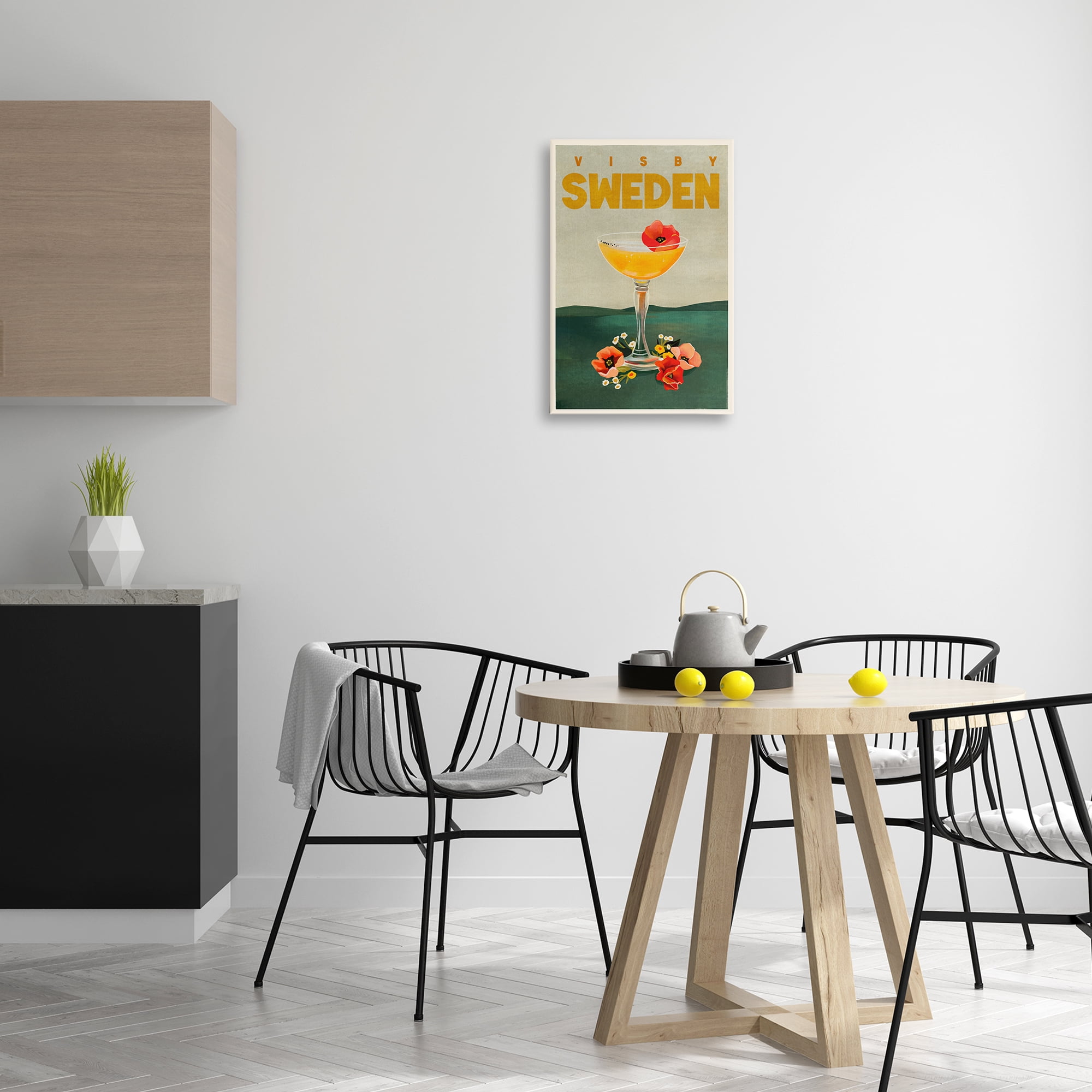 Stupell Industries Visby Sweden Cocktail Food & Beverage Painting Wrapped Canvas Art Print Wall Art, 16 x 24