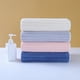 thumbnail image 1 of Toalla de forro polar coral | Ultra absorbente secado rápido, diseño de rayas grandes, poliéster suave, blanco gris rosa azul, 23,6x11,8 pulgadas | Secado facial en baño sin pelusa, 1 of 6