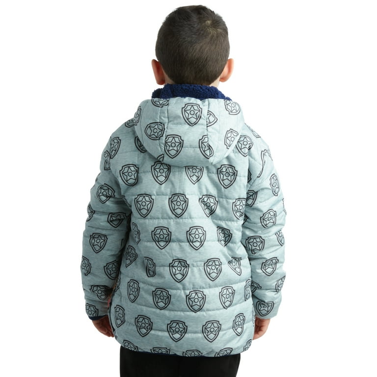 Nickelodeon Boys Paw Patrol Winter Coat Reversible Faux Fur Jacket and Classic Puffer Outerwear for Toddlers Boys 2T 7