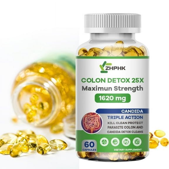ZHPHK Detox Colon & Body Cleanse supplement Promoting Digestive Health for Men and Women 60 Capsules