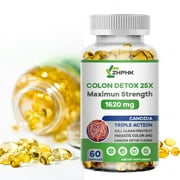 ZHPHK Detox Colon & Body Cleanse supplement Promoting Digestive Health for Men and Women 60 Capsules