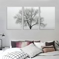 thumbnail image 3 of Nawypu  Canvas Wall Art A Wisdom Tree in a Frozen Lake Nature Wilderness Photography Modern Art Contemporary Dramatic Black and White for Living Room, Bedroom 12''x16''X3 Panels, 3 of 4