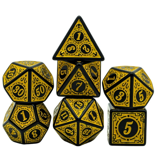 Desk Decor Dnd Dice Set D&D Polyhedral Dice (7 Pcs) with Leather Dice Bag for Role Playing Dice Games Rpgs Desktop Ornament Desk Decor Figurine Easter Desk Decoration Tabletop Home Decor San Valentín