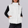 thumbnail image 5 of Womens Puffer Vest Lightweight Stand Collar Zip Up Quilted Jacket Winter Warm Padded Outerwear Coat with Pockets, 5 of 7
