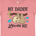 thumbnail image 4 of Inktastic My Daddy Loves Me with Sloth and Hearts Boys or Girls Baby T-Shirt, 4 of 5
