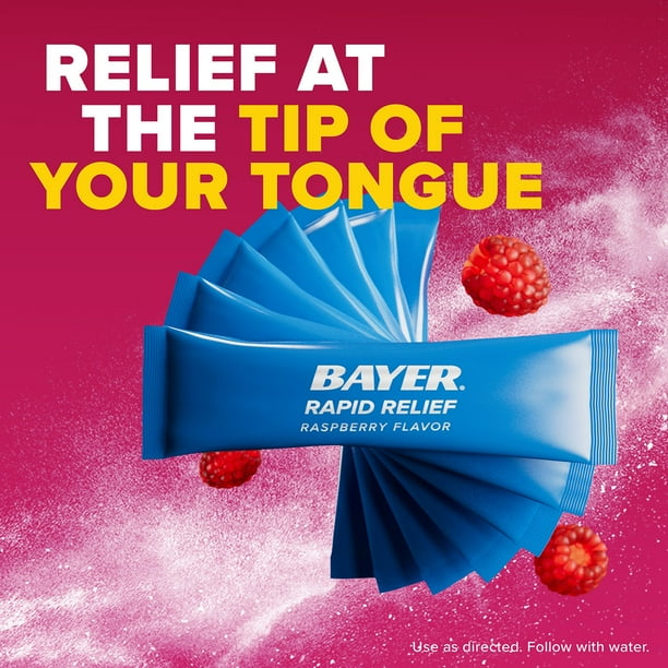 Bayer Rapid Relief Powder Packs with Aspirin & Caffeine, 60