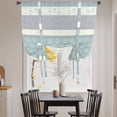 thumbnail image 3 of Farm Fruits Balloon Curtains for Bedroom/Front Door/Bathroom, Watermelon Lemons Peach Blue Grey Striped Tie Up Curtains 63 Inch Length Light Filtering Kitchen Curtains Shades for Windows 46"x63", 3 of 8