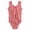 Red, variant on LILIYA Girls Bathing Suit Sun UPF 50 Cute Two Piece Swimsuits For Girls With Ruffle Skirt And Rash Guard Top
