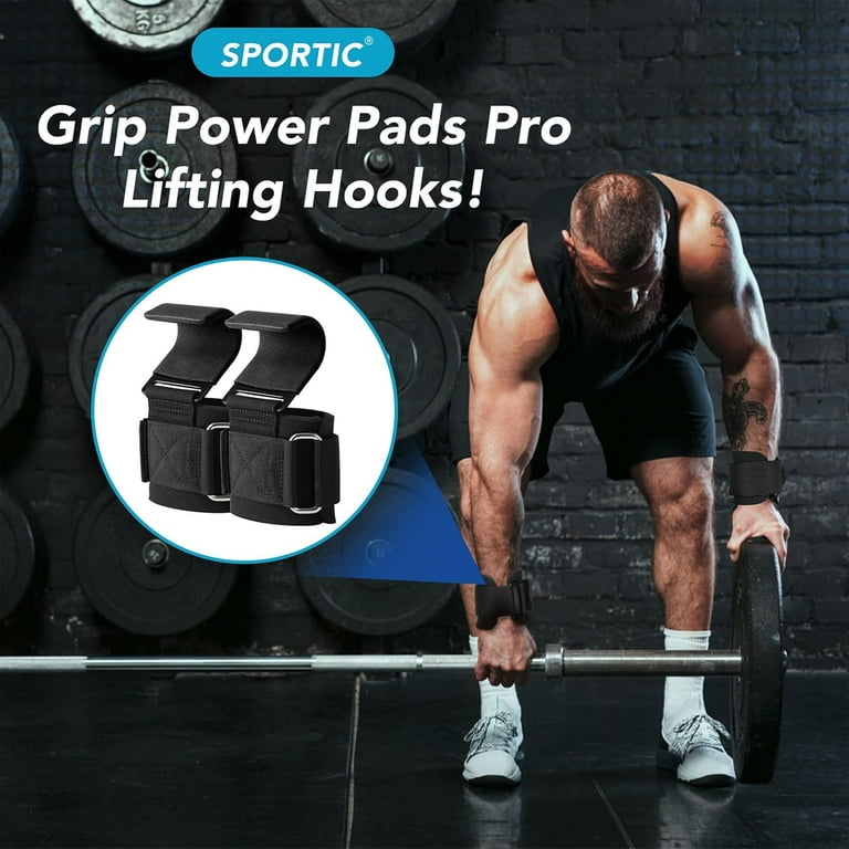 Kilitn Gewichtheffen Handschoenen Grips Straps PRO Heavy Duty Oefening Barbell Alternatief voor Power Haken Deadlifts Verstelbare Gewatteerde Pols Wrap Ondersteuning Bodybuilding