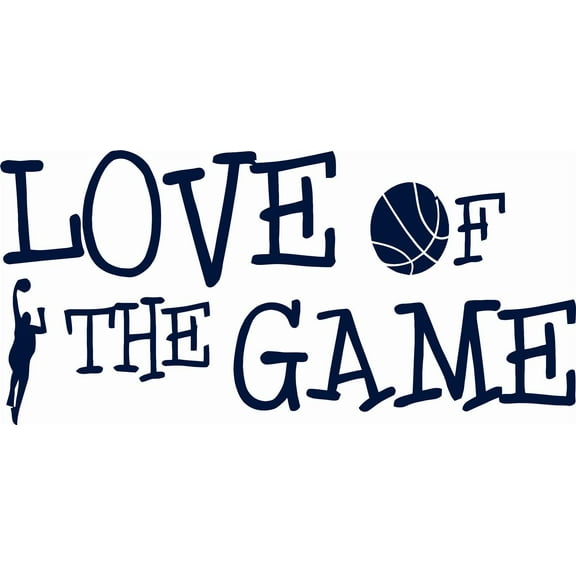 Basketball Love Of The Game Picture Art Living Room Home Decor Sticker Custom Vinyl Wall Decal Mural 20 X 50 Inches
