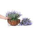 thumbnail image 5 of Artificial Fake Fall Outdoor Hanging Flowers Plants Basket for Porch Decoration, Faux Lavender in Pot Planter Realistic UV Resistant for Home Outside Patio Porch Balcony Yard, 5 of 7