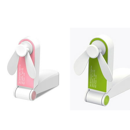 

Sardfxul 2pcs lovers Usb hand held Fold Fans Electric Portable Hold Small Fans Originalit