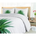 thumbnail image 5 of Ambesonne Plant Duvet Cover Sets, Vibrant Aloe Vera, 2-Queen, Fern Green, 5 of 7